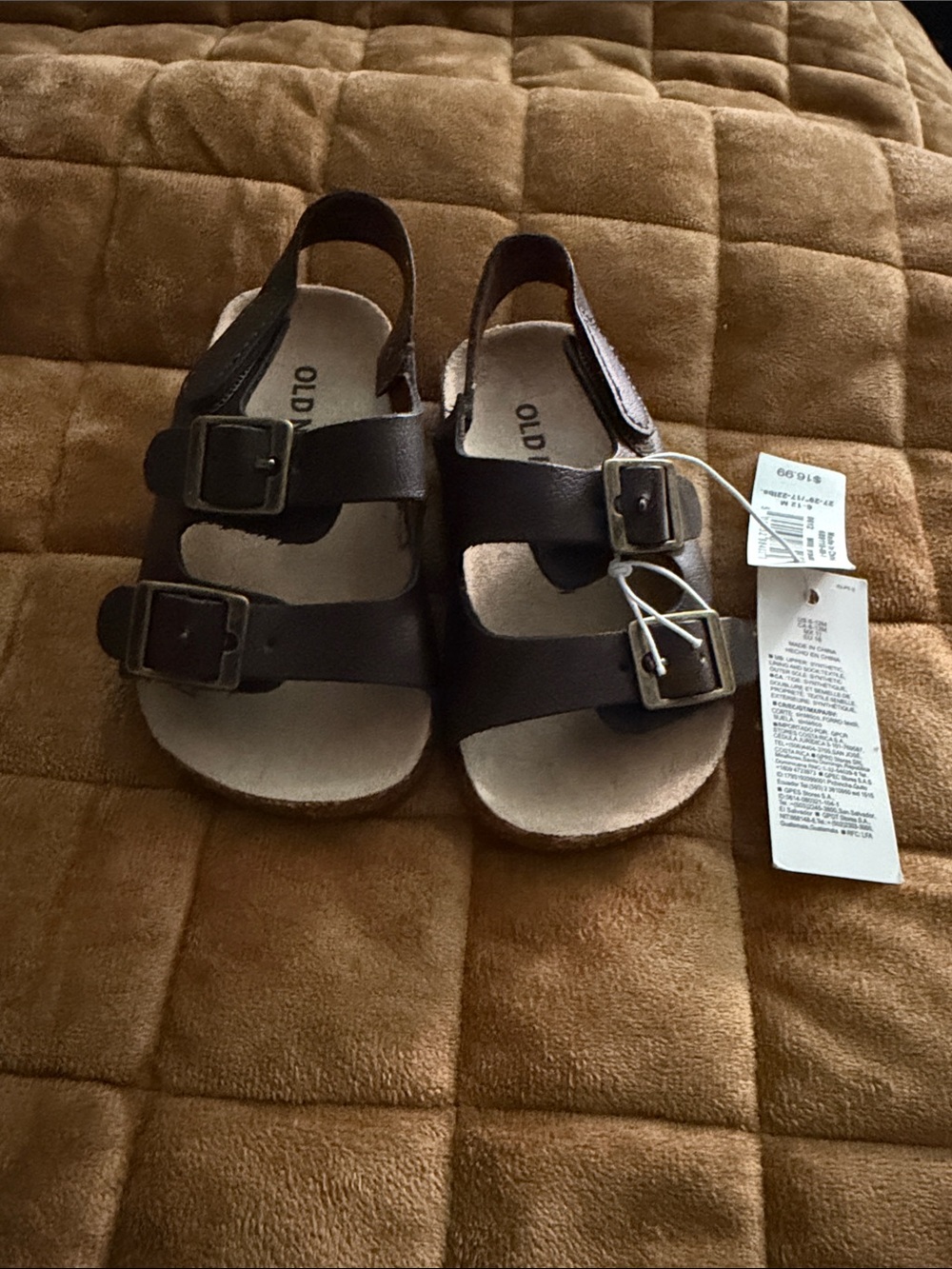 Old Navy Brown Double-Buckle toddler Sandals